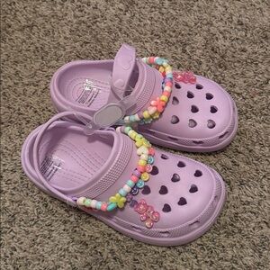 Kids Lavender Heart Sandals